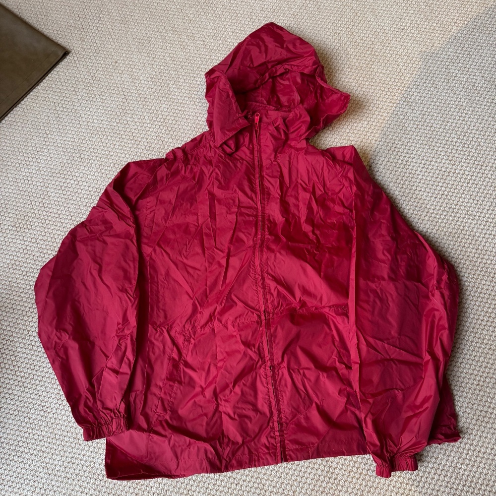 NWT!!! EDDIE BAUER EBTEK SAC JAC MENS LIGHTWEIGHT RED WINDBREAKER SIZE XXL TALL
